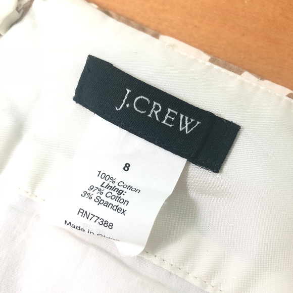 J. Crew Graphic Houndstooth Print Stretch Cotton Pencil Skirt, Tailored to sz 4 - Picture 3 of 3
